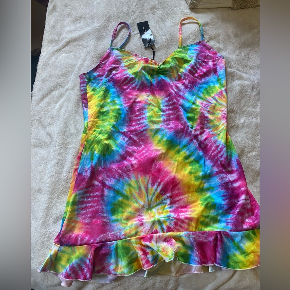 Dollskill prismatic dream tie dye mini dress